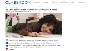 
                            8. How to Check on What You Owe in Child Support in Texas | Synonym