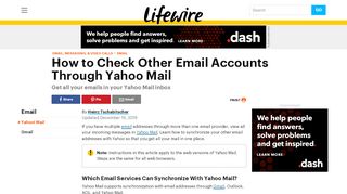 
                            13. How to Check Other Email Accounts Through Yahoo! Mail - Lifewire