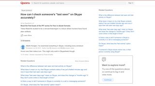 
                            2. How to check someone's 'last seen' on Skype accurately - Quora