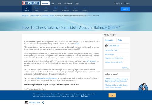 
                            5. How to Check Sukanya Samriddhi Account Balance Online | HDFC Bank