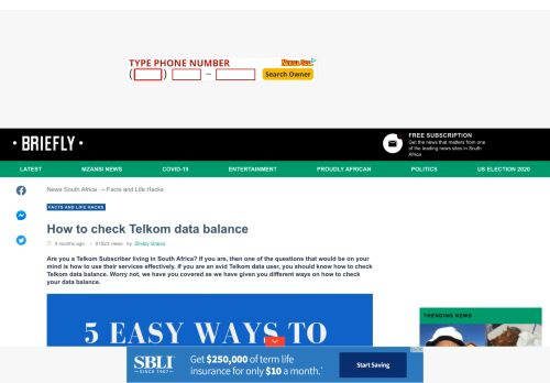 
                            8. How to check Telkom data balance - Briefly SA