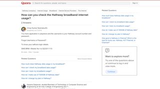 
                            8. How to check the Hathway broadband internet usage - Quora