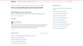 
                            8. How to check the password of etisalat wifi - Quora
