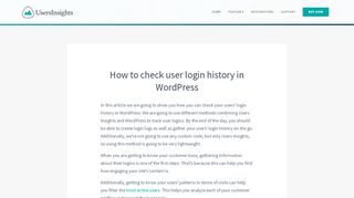 
                            13. How to check user login history in WordPress - Users Insights