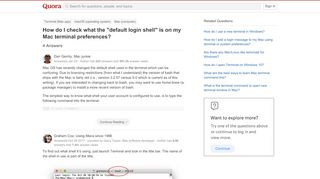 
                            13. How to check what the 'default login shell' is on my Mac ...