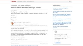 
                            4. How to check WhatsApp web login history - Quora