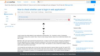 
                            1. How to check whether user is login in web application? - Stack ...