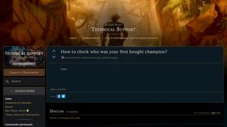 
                            3. How to check who was your first bought champion? - EUW boards