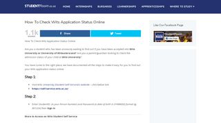 
                            5. How To Check Wits Application Status Online – StudentRoom.co.za