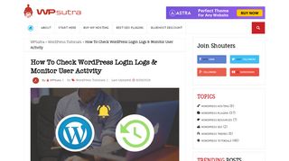 
                            9. How To Check WordPress Login Logs & Monitor User Activity - WPSutra