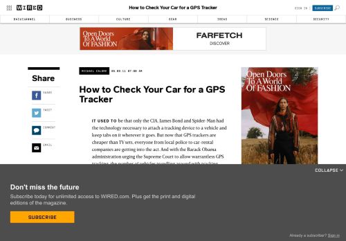 
                            8. How to Check Your Car for a GPS Tracker | WIRED