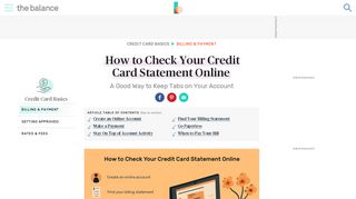 
                            13. How to Check Your Credit Card Statement Online - The Balance