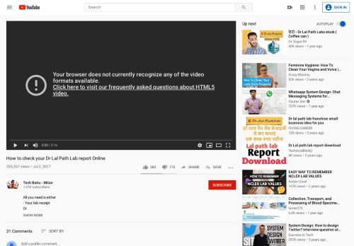 
                            9. How to check your Dr Lal Path Lab report Online - YouTube