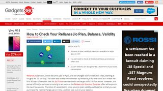 
                            5. How to Check Your Reliance Jio Plan, Balance, Validity - NDTV Gadgets