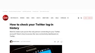 
                            3. How to check your Twitter log-in history - CNET