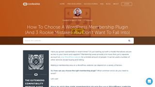 
                            5. How To Choose A WordPress Membership Plugin - Codeable