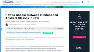 
                            4. How to Choose Between Interface and Abstract Classes in Java ...