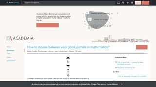 
                            7. How to choose between very good journals in mathematics ...