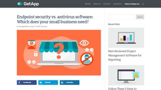 
                            11. How to choose: Endpoint security vs. antivirus software - GetApp Lab