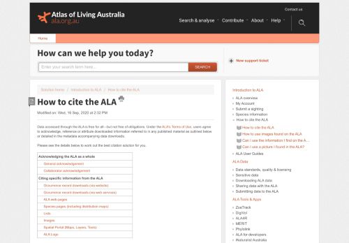 
                            11. How to cite the ALA : ALA Knowledge Base - ALA Support - Atlas of ...