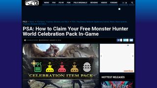 
                            8. How to Claim Free Monster Hunter World Celebration Pack