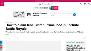 
                            12. How to claim free Twitch Prime loot in Fortnite Battle Royale | Windows ...