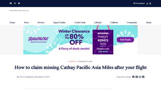 
                            9. How to claim missing Cathay Pacific Asia Miles after your flight ...