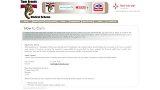 
                            6. How to Claim - Tiger Brands Medical Scheme