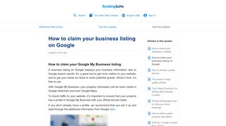 
                            11. How to claim your business listing on Google – BookingSuite HelpDesk