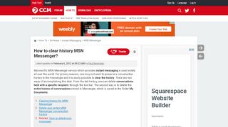 
                            8. How to clear history MSN Messenger? - Ccm.net