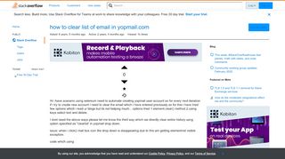 
                            12. how to clear list of email in yopmail.com - Stack Overflow