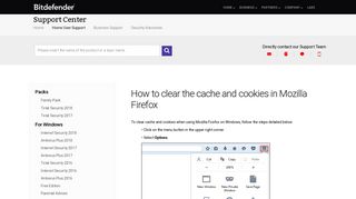 
                            11. How to clear the cache and cookies in Mozilla Firefox - Bitdefender