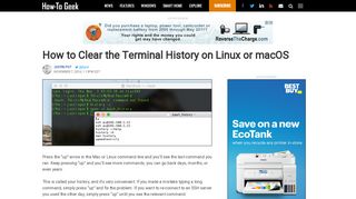 
                            8. How to Clear the Terminal History on Linux or macOS