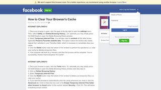 
                            4. How to Clear Your Browser's Cache | Facebook