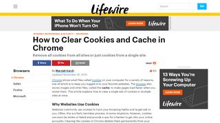 
                            12. How to Clear Your Cache and Cookies in Chrome - Lifewire