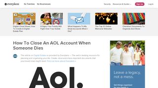 
                            8. How To Close An AOL Account When Someone Dies | Everplans