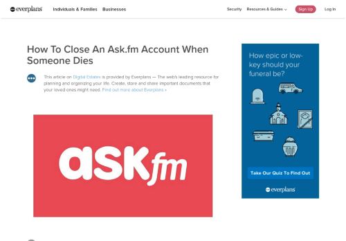 
                            13. How To Close An Ask.fm Account When Someone Dies | Everplans