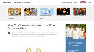 
                            9. How To Close an ooVoo Account When Someone Dies | Everplans