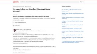 
                            12. How to close my Standard Chartered Bank account - Quora