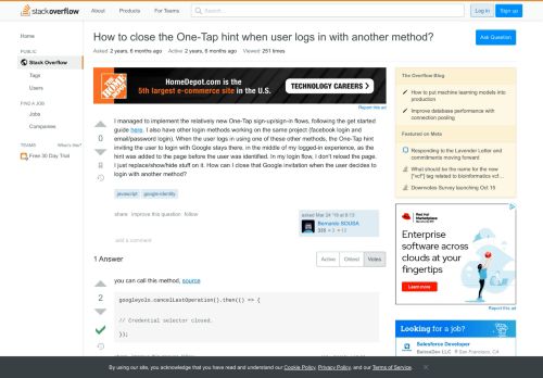 
                            9. How to close the One-Tap hint when user logs in with another ...