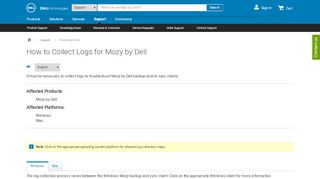 
                            9. How to Collect Logs for Mozy by Dell | Dell US
