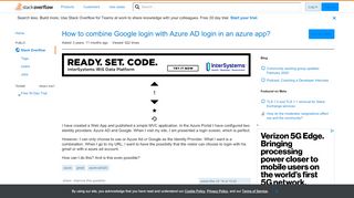 
                            13. How to combine Google login with Azure AD login in an azure app ...