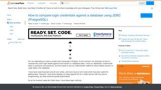 
                            6. How to compare login credentials against a database using JDBC ...
