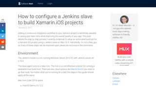 
                            11. How to configure a Jenkins slave to build Xamarin.iOS projects