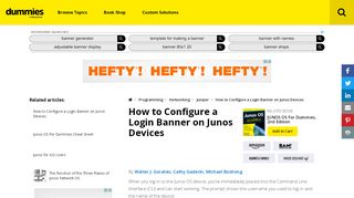 
                            5. How to Configure a Login Banner on Junos Devices - dummies