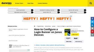 
                            8. How to Configure a Login Banner on Junos Devices - dummies