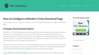 
                            8. How to Configure a Member's Only Download Page - Tips and Tricks HQ