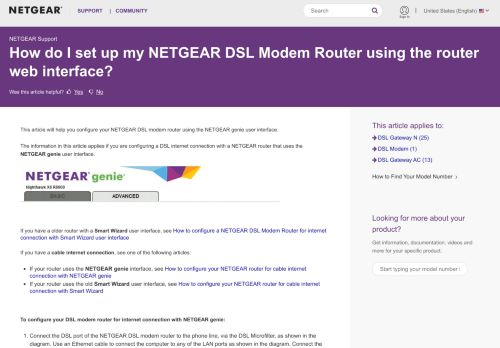 
                            1. How to configure a NETGEAR DSL Modem Router for ... - Netgear KB