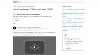 
                            11. How to configure a TP-LINK router using PPPoE - Quora