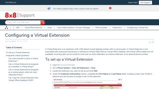 
                            10. How to Configure a Virtual Extension - 8x8 Support